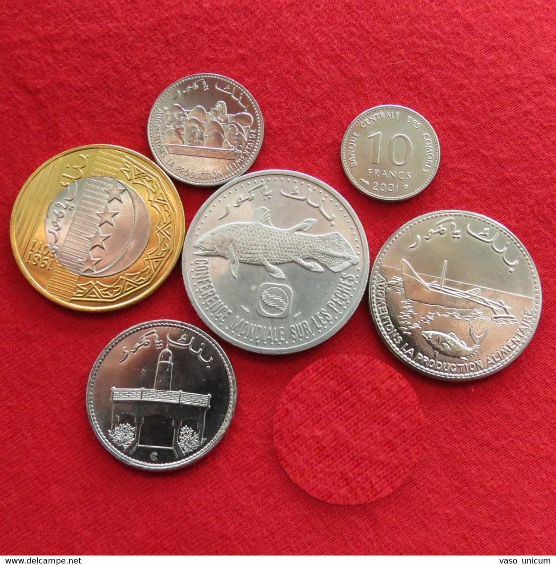 Comoros Set 5 10 25 50 100 250 Francs 1992 2001 2013  Comores - Comores