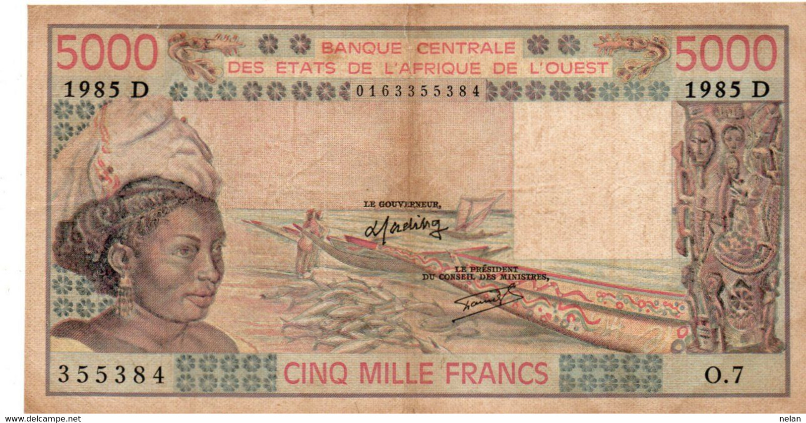 West African States Mali 5000 Francs 1985 P-407Df - Mali