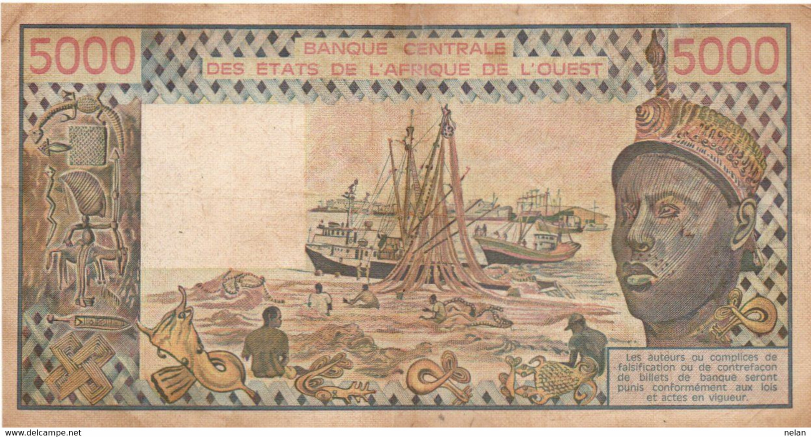 West African States Mali 5000 Francs 1985 P-407Df - Malí