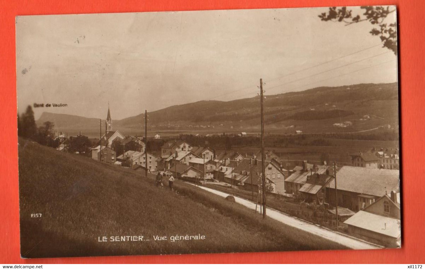 ZPO-16  Le Sentier  Vue Générale. Circulé 1922  Perrochet-Matile 2957 Sepia - Roche