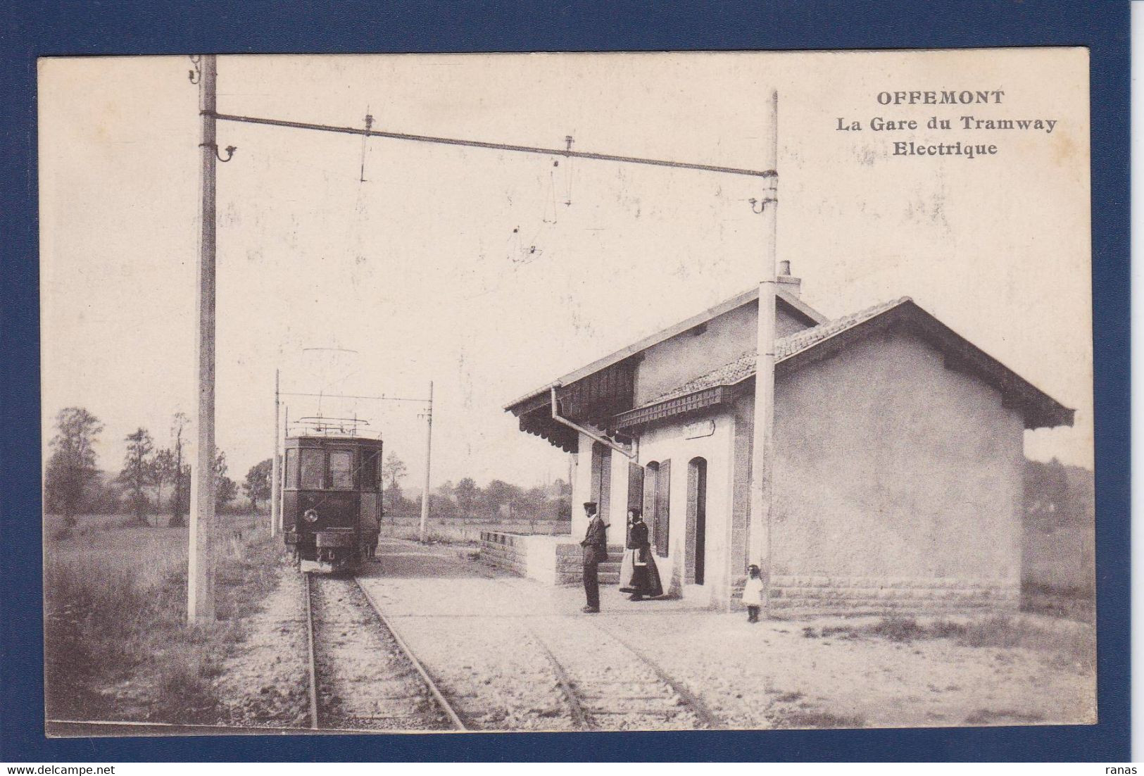 CPA [90] Territoire De Belfort Offemont Train Gare Station Chemin De Fer écrite - Sonstige & Ohne Zuordnung