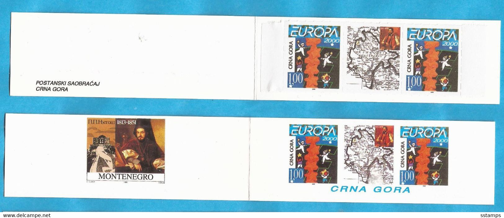 2000  BOOKLET  TYP -I     MONTENEGRO CRNA GORA   EUROPA CEPT KINDER CHILDREN MNH - 2000