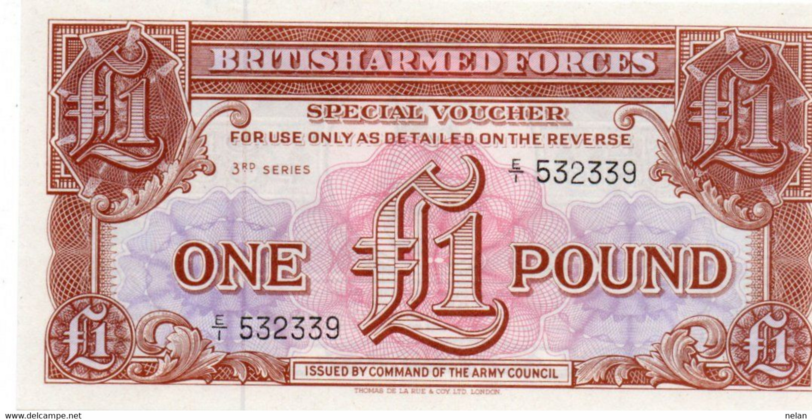 GREAT BRITAIN 1 Pound (3rd. Series)  1956  P-M29  UNC-British Armed Forces - British Armed Forces & Special Vouchers