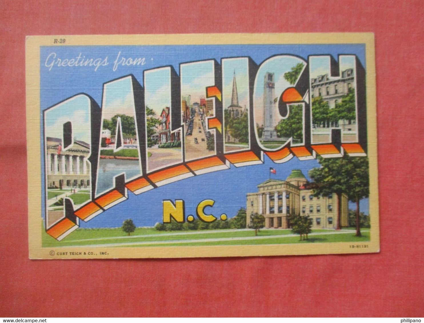 Greetings Raleigh North Carolina > Raleigh     Ref 5618 - Raleigh