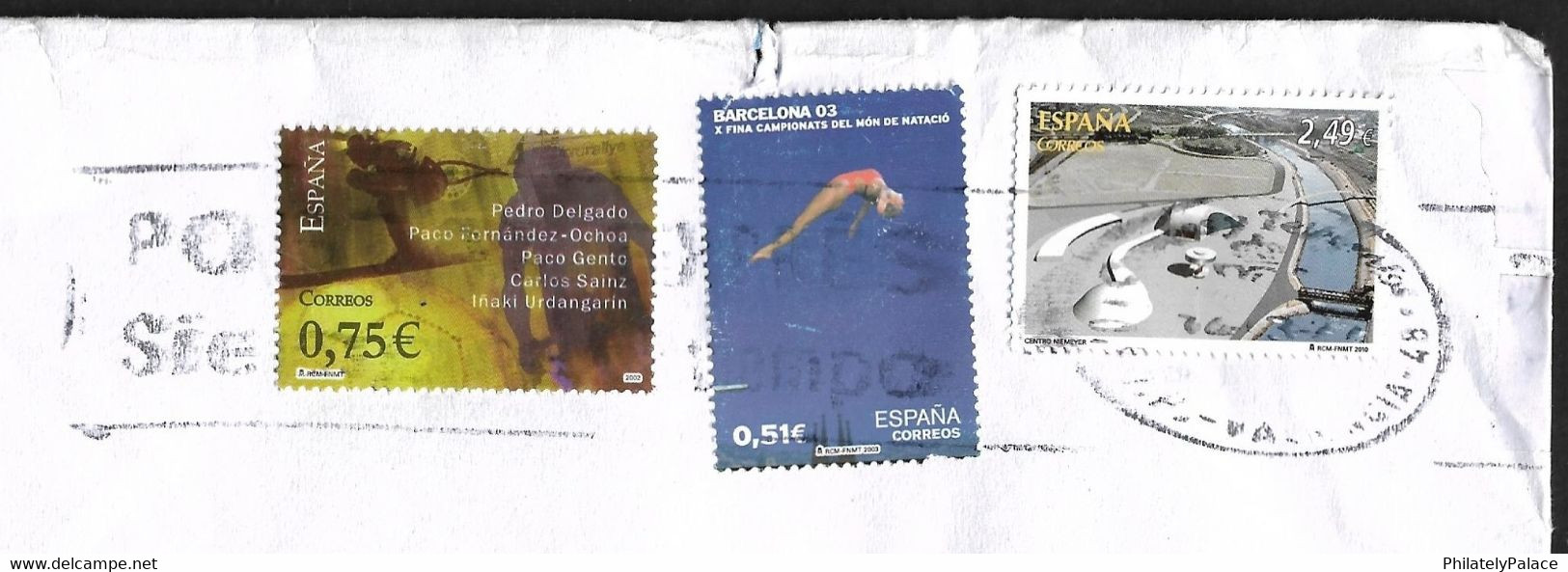 Spain 2022 Cover To India ,Games, Sport, Architecture (**) - Storia Postale