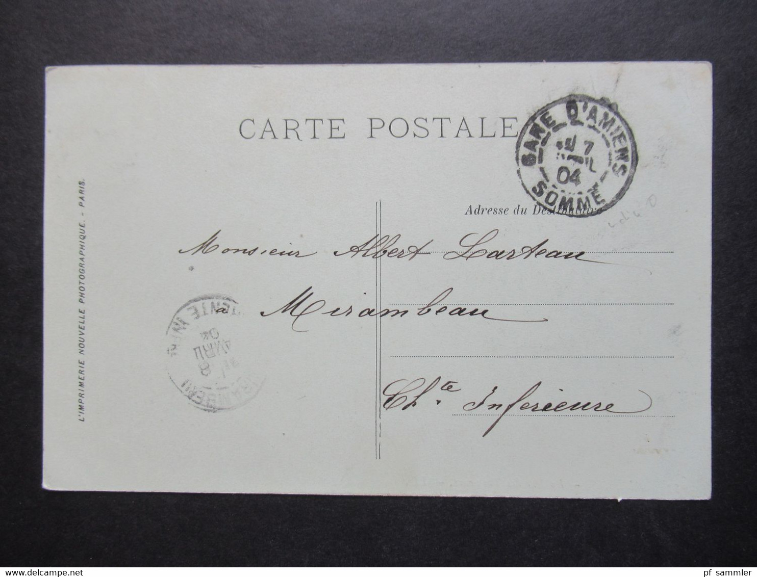 Frankreich AK 1904 Bildseitig Frankiert Amiens La Rue Des Tanneurs Stempel Gare D'Amiens - Amiens