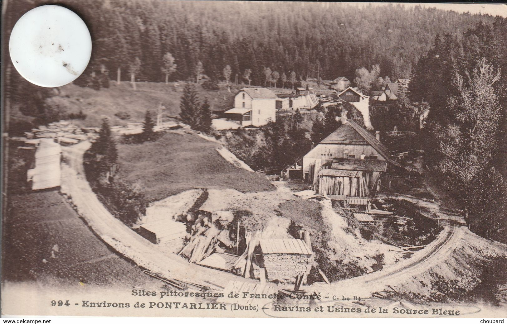 25 -Très Belle Carte Postale Ancienne De  PONTARLIER  Ravins Et Usines De La Source Bleue - Pontarlier