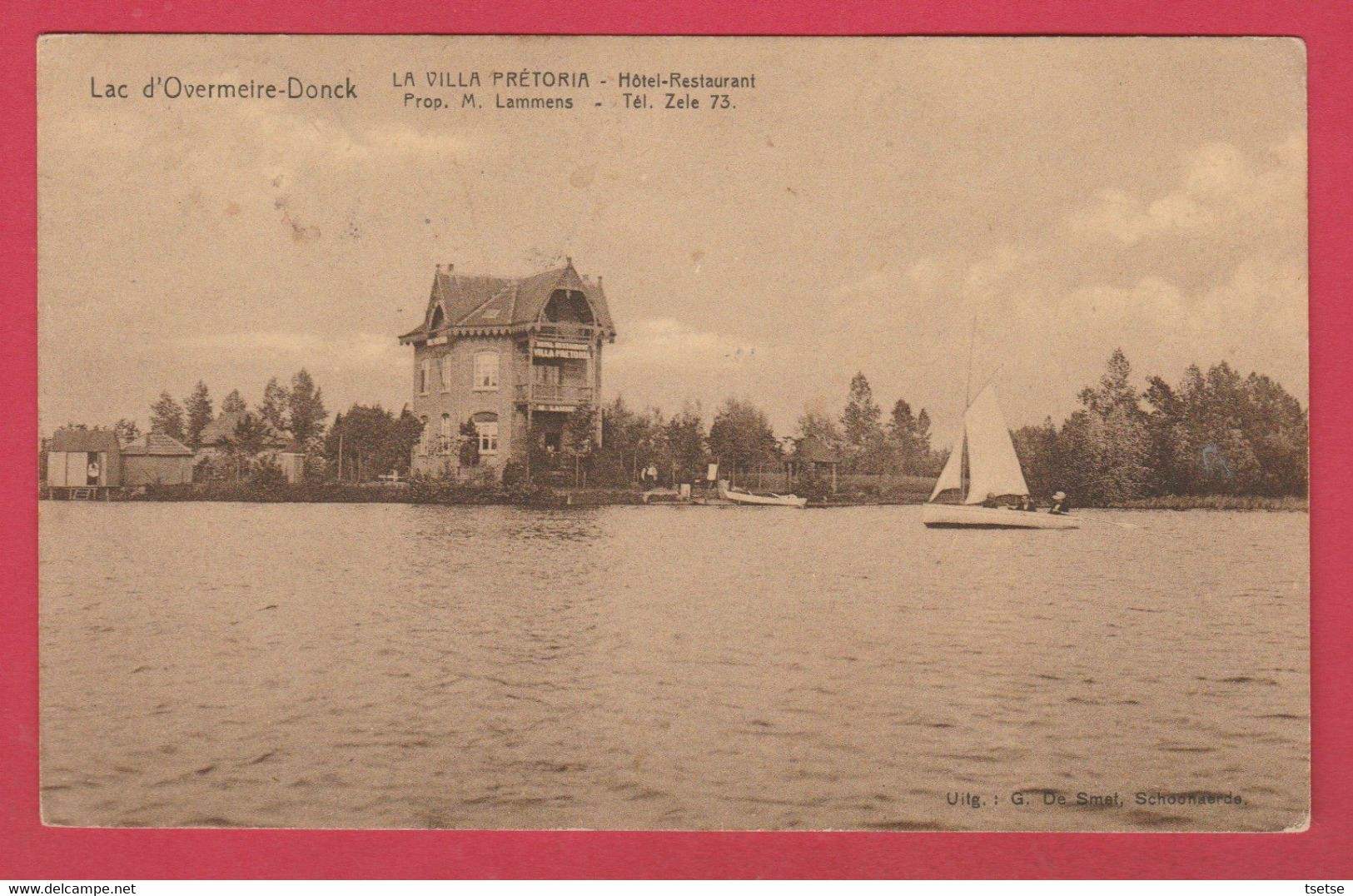 Overmeire-Donck - La Villa Prétoria  - Hôtel-Restaurant - 1926  ( Verso Zien  ) - Berlare