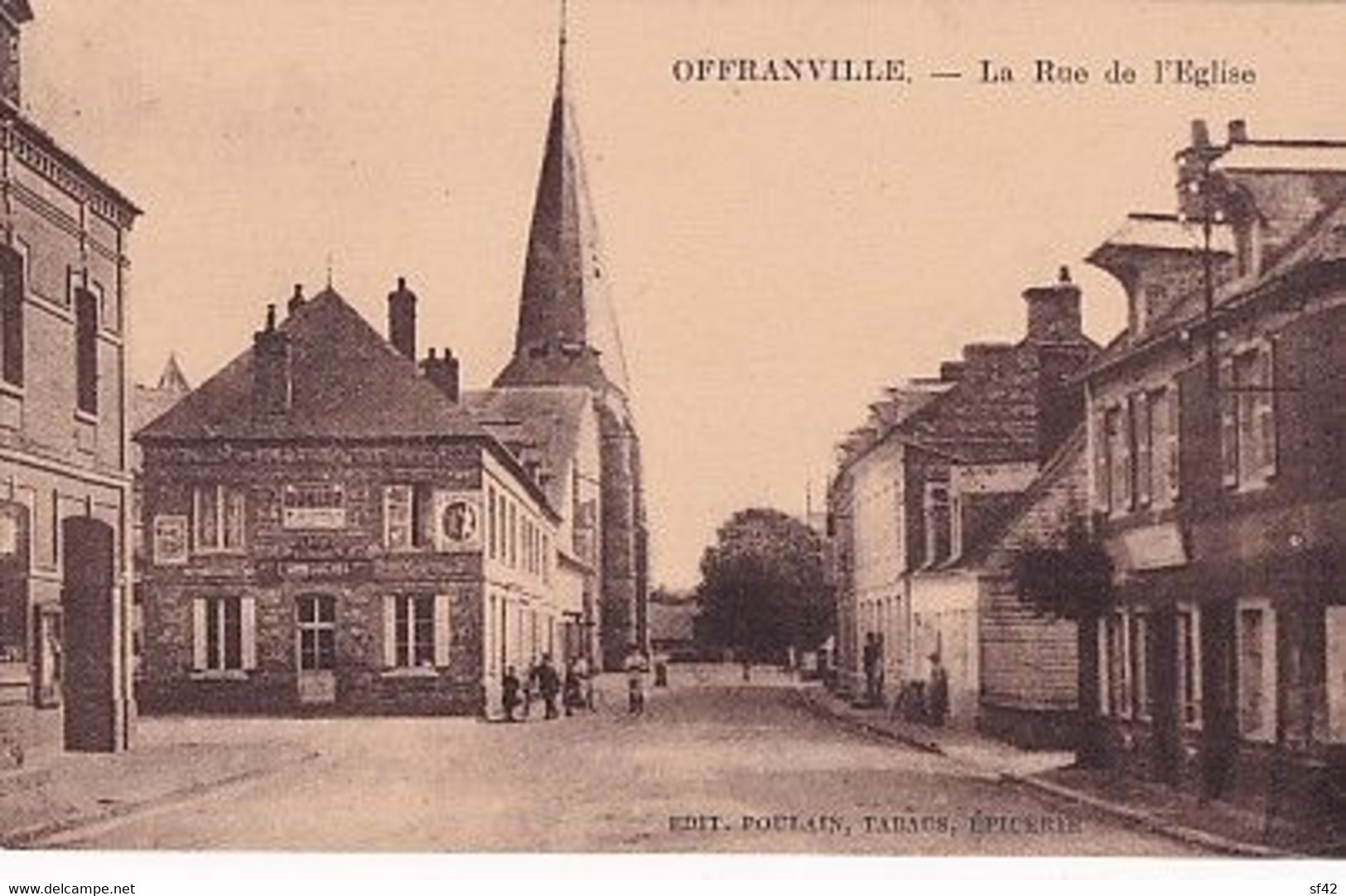 OFFRANVILLE                  LA RUE DE L EGLISE - Offranville