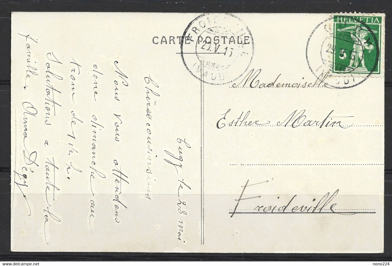 Carte P De 1915 ( Cugy. Le Centre Du Village ) - Cugy