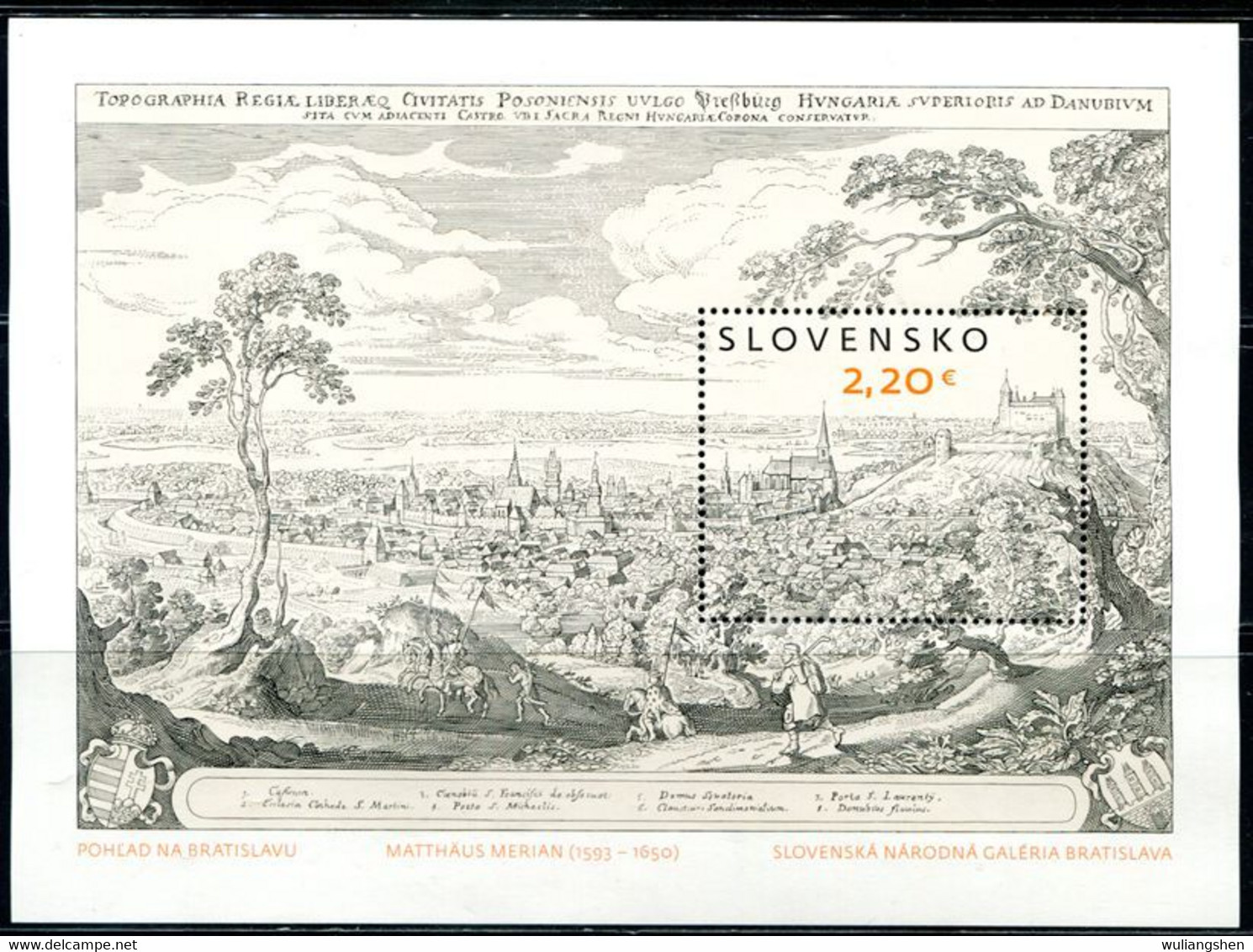 XH0500 Slovakia 2021 History Museum Collection Painting Old City Overlooking Engraving Edition S/S MNH - Neufs