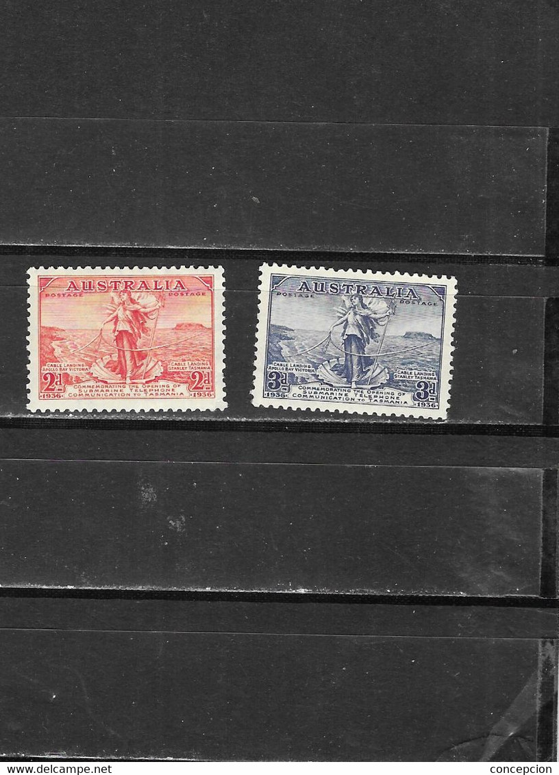 AUSTRALIA Nº 105 AL 106 UN DIENTE TOCADO CHARNELA - Mint Stamps