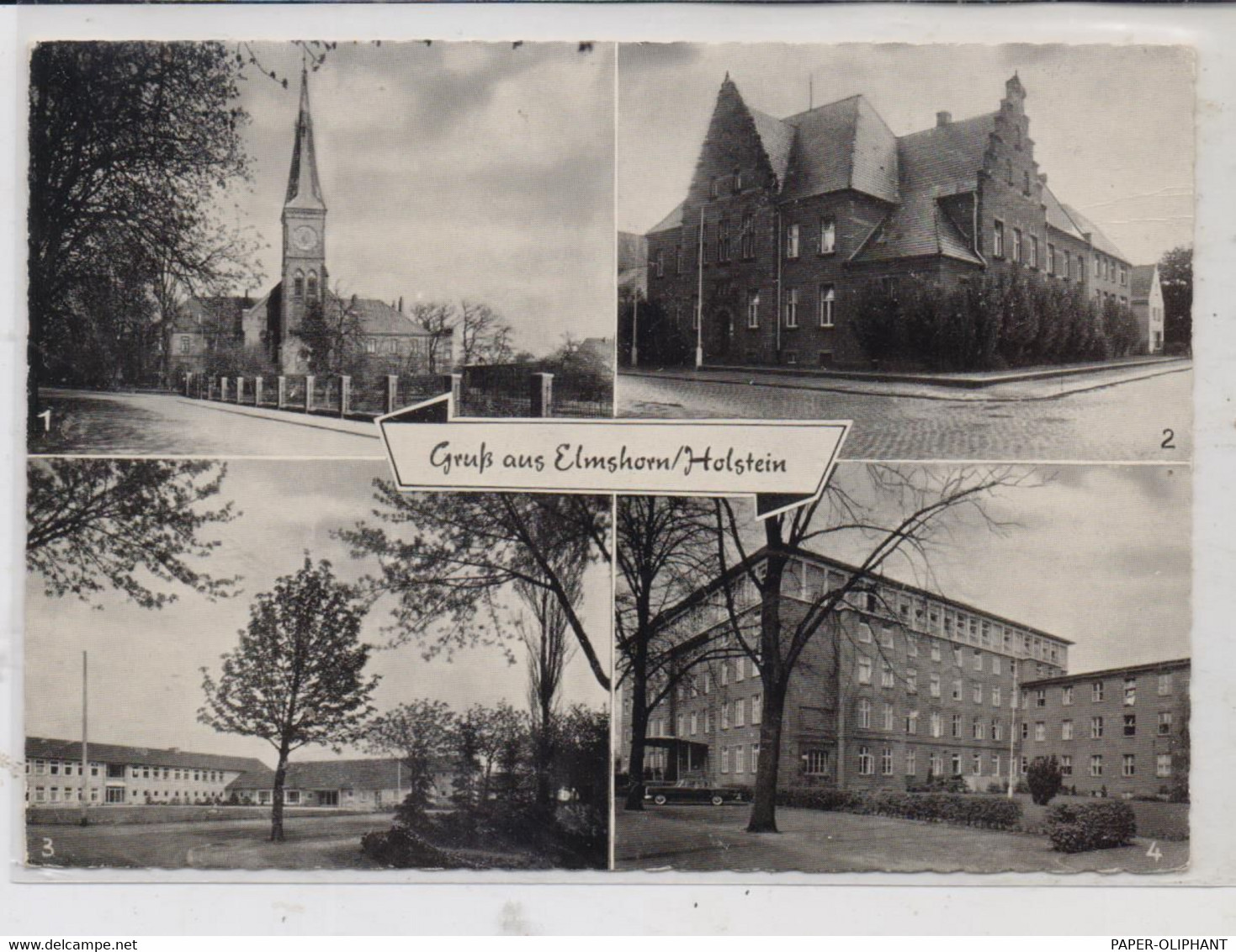 2200 ELMSHORN,  Stiftskirche, Amtsgericht, Friedrich-Ebert-Schule, Krankenhaus, 1964 - Pinneberg