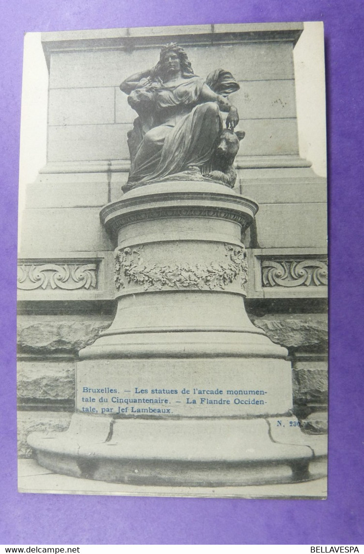 Bruxelles Brussel Statues  Cinquantenaire Prov Vlaams Brabant Door Beeldhouwer Jef Lambeaux-1907 - Sculptures