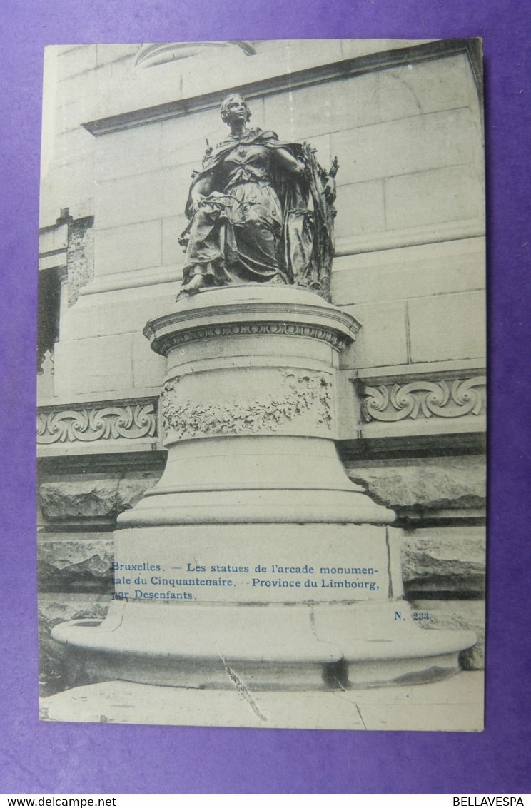 Bruxelles Brussel Statue  Cinquantenaire Prov  Limburg. Sculpteur Desenfants 1907 - Sculptures