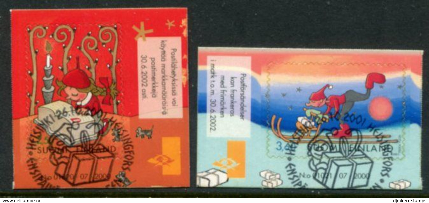 FINLAND 2001 Christmas Used.  Michel  1588-89 - Used Stamps