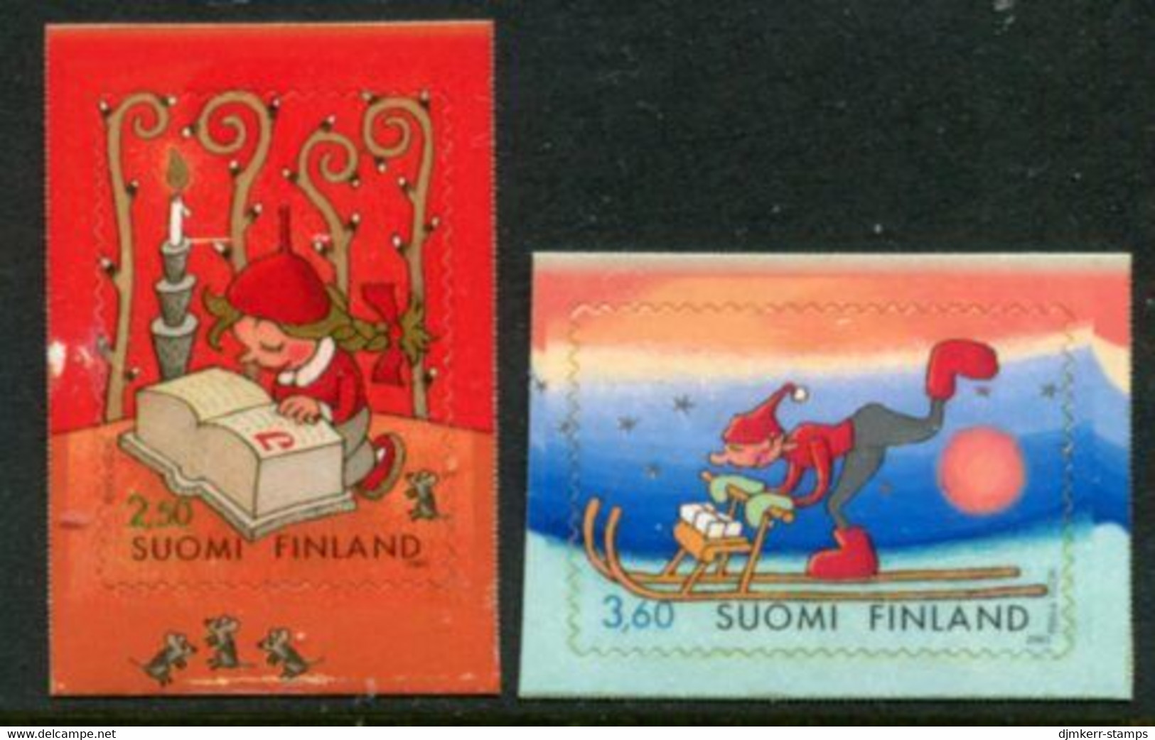 FINLAND 2001 Christmas MNH / **.  Michel  1588-89 - Unused Stamps