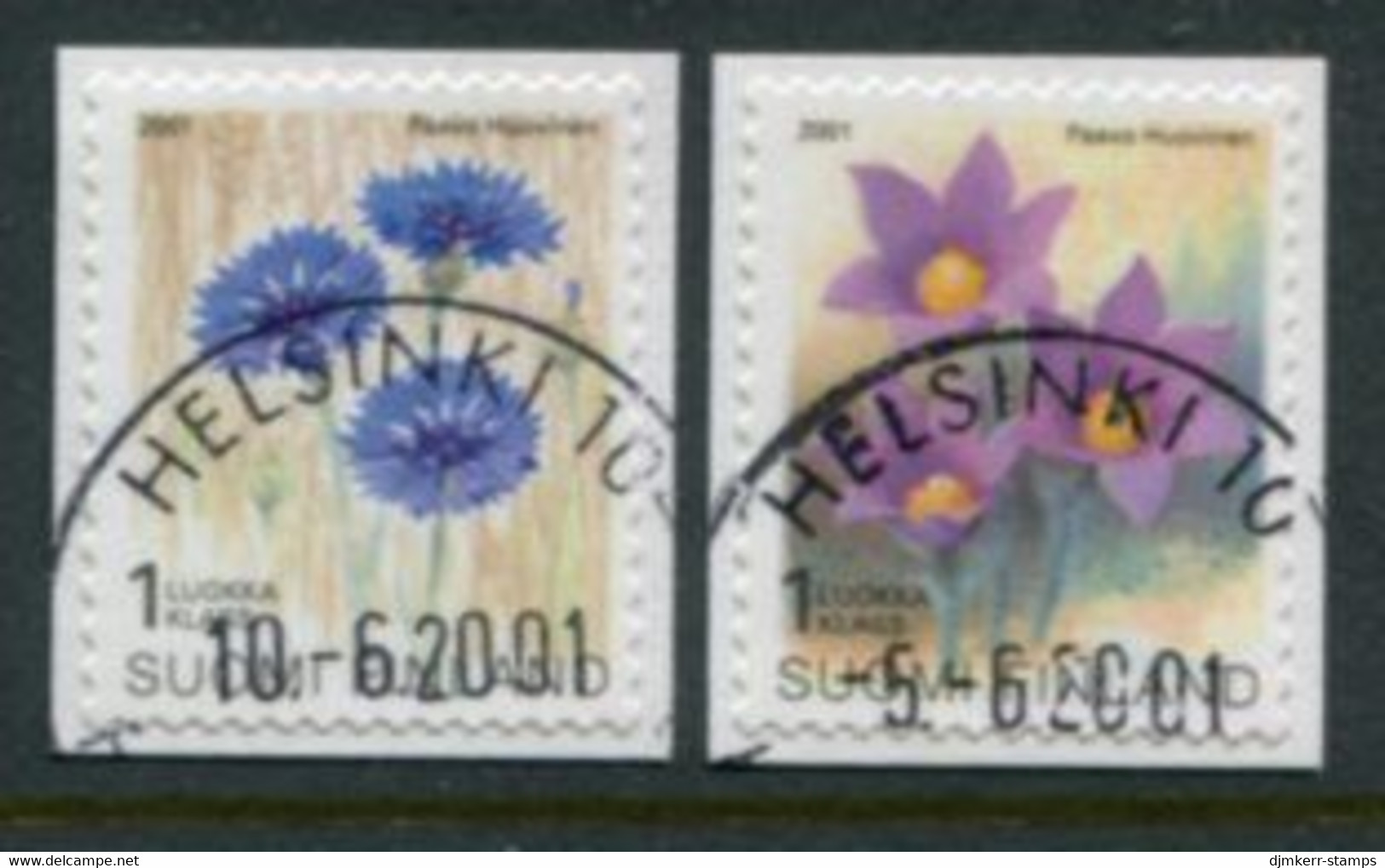 FINLAND 2001 Definitive: Flowers Used.  Michel  1575-76 I - Usati