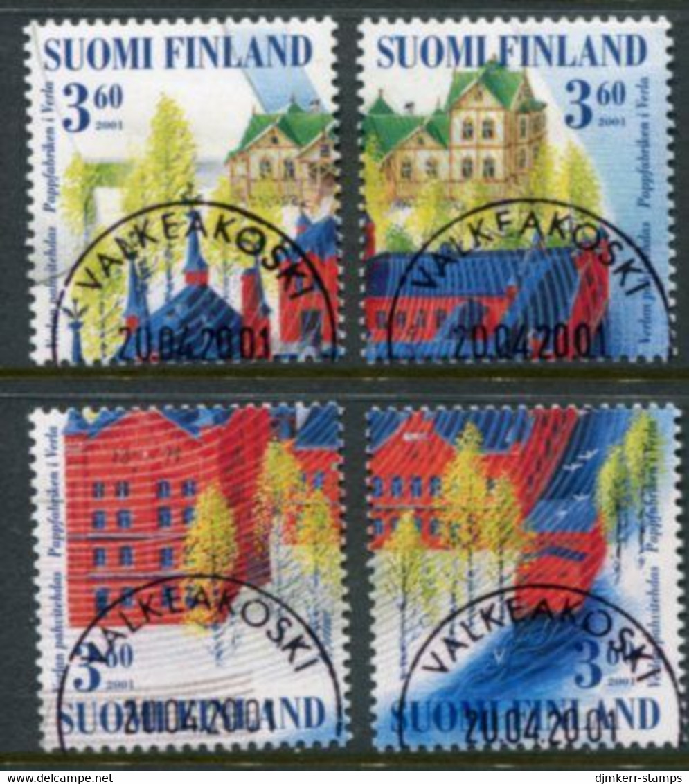 FINLAND 2001 UNESCO World Heritage Site: Verla Mill Singles Ex Block Used.  Michel  1562-65 - Used Stamps