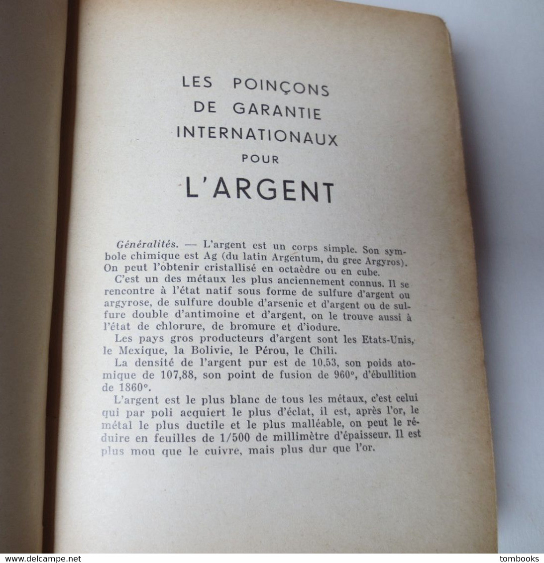Les Poinçons De Garantie Internationaux Pour L'Argent Réunis Par Tardy - 4 Eme édition - 1951 - TBE - - Sonstige & Ohne Zuordnung