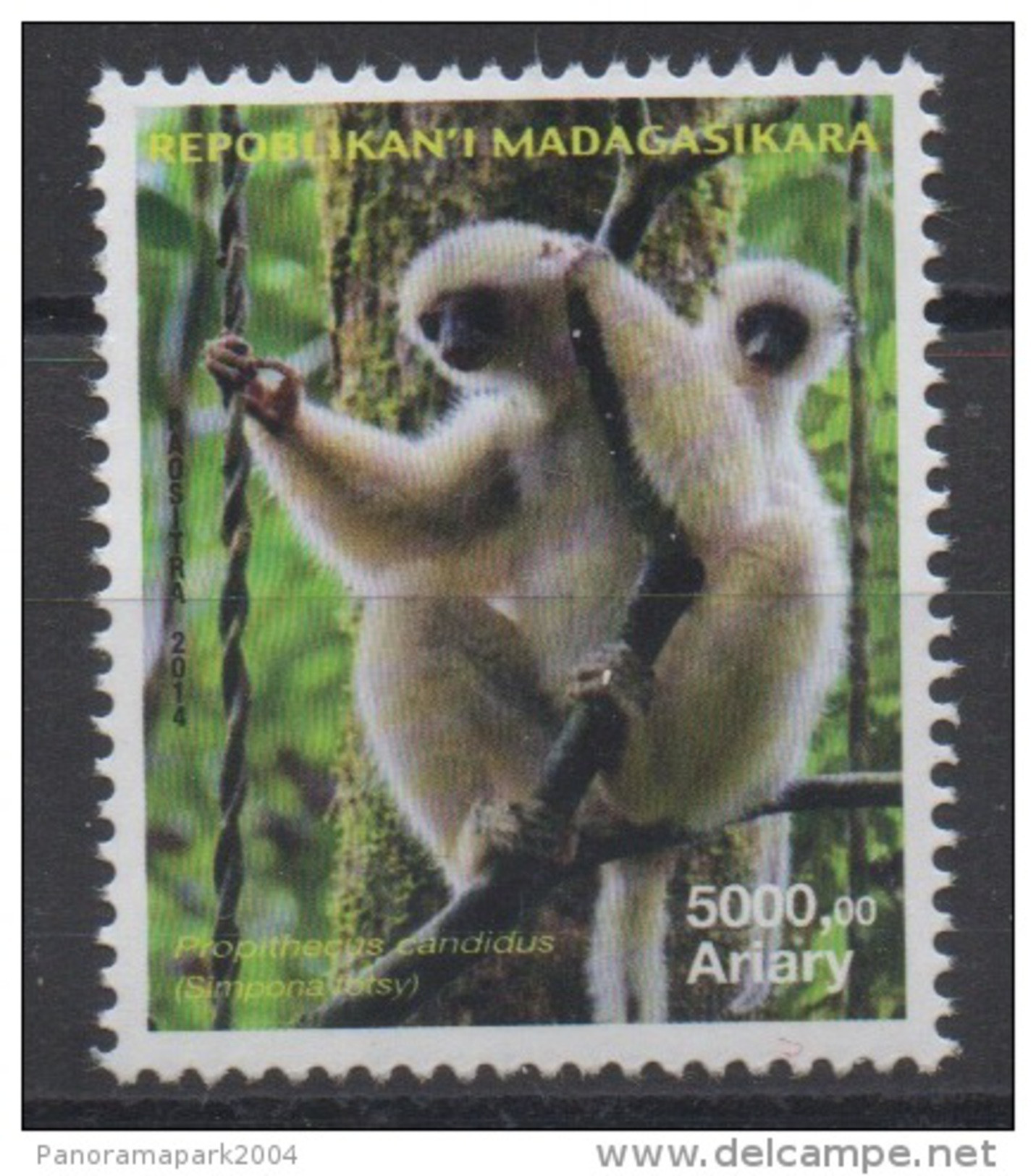 Madagascar Madagaskar 2014 / 2015 Mi. 2685 Faune Fauna Lemur Lémurien Propithecus Candidus MNH ** - Autres & Non Classés