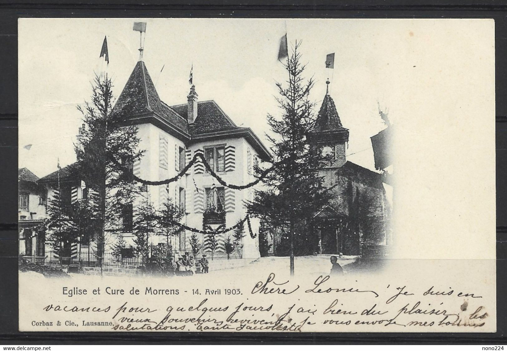 Carte P De 1903 ( Eglise Et Cure De Morrens ) - Morrens