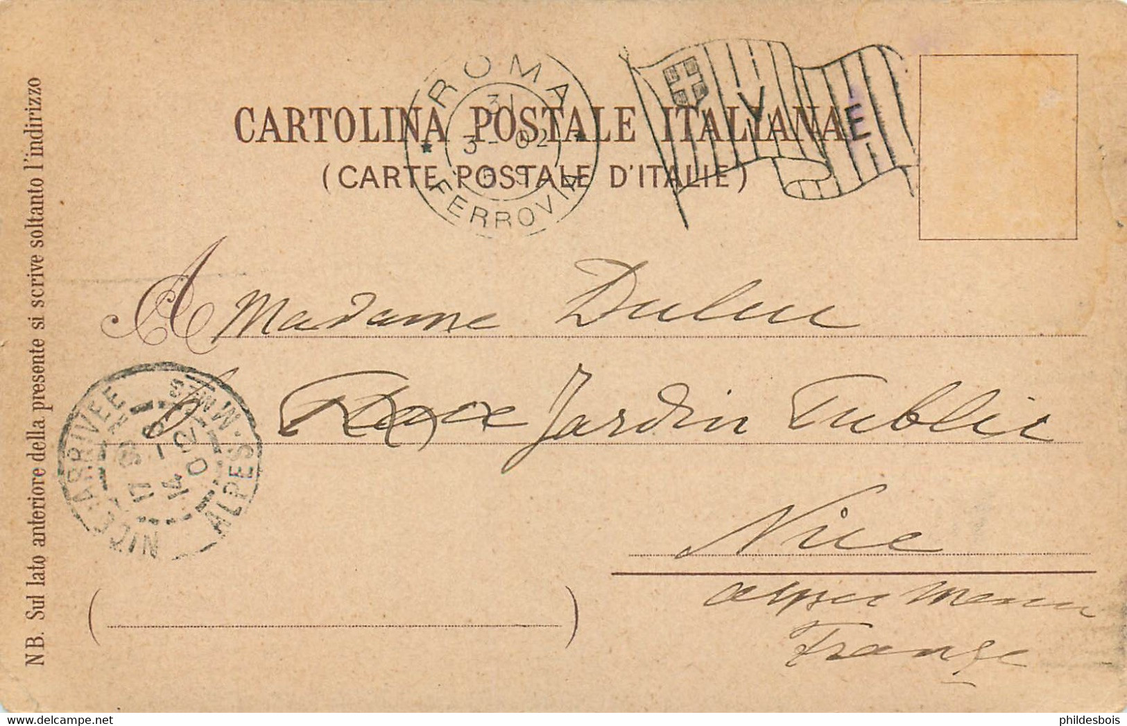 ITALIE  ROME   " Grand Hotel Du Quirinal  "  ( Carte Publicitaire ) - Bar, Alberghi & Ristoranti