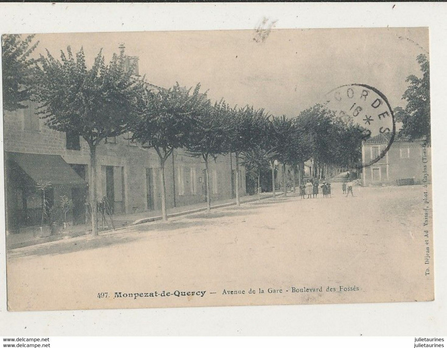 82 MONPEZAT DE QUERCY AVENUE DE LA GARE BOULEVARD DES FOSSES CPA BON ETAT - Montpezat De Quercy