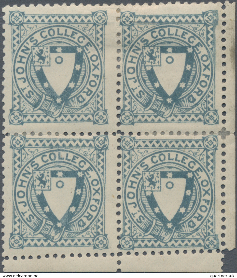 Great Britain - Specialities: 1884, OXFORD University Stamp 'ST.- JOHN'S COLLEGE - Sonstige & Ohne Zuordnung