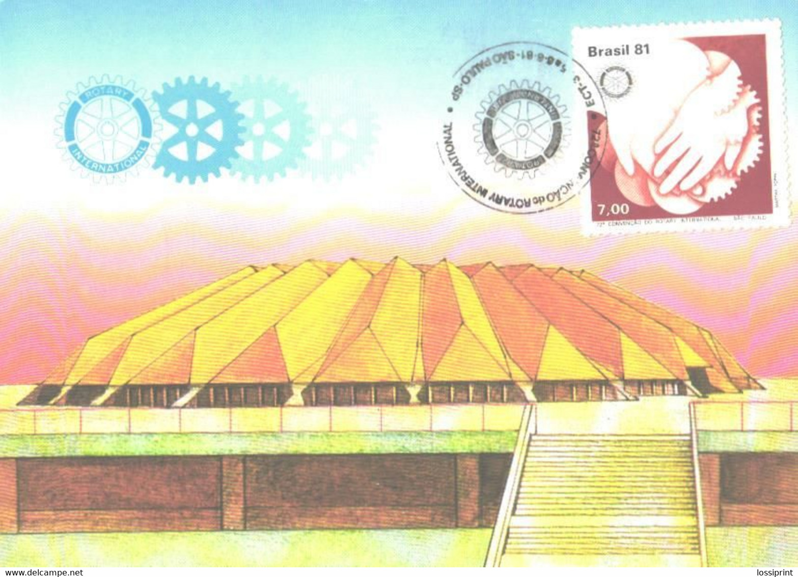 Brasil:Maxi Card, 72. Converence Of Rotary International, 1981 - Maximumkaarten