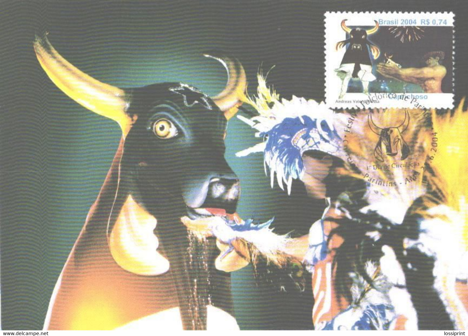 Brasil:Maxi Card, Caprichoso, Folklor Festival, 2004 - Tarjetas – Máxima