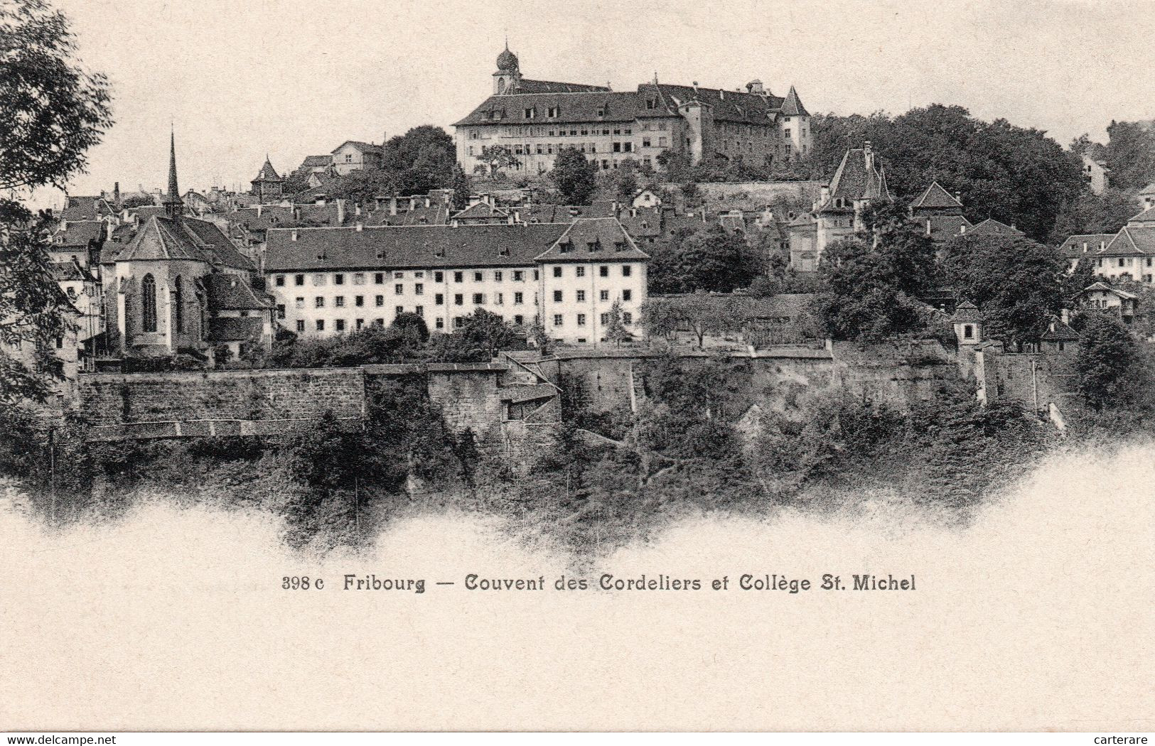 SUISSE,SCHWEIZ,SWITZERLAND,HELVETIA,SWISS,FRIBOURG,1900,COUVENT ET COLLEGE - Fribourg