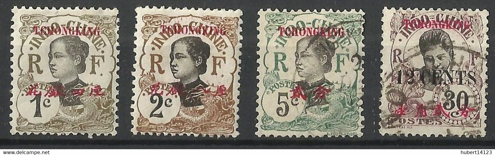 Tchongking Indochine 6 Timbres - Altri & Non Classificati