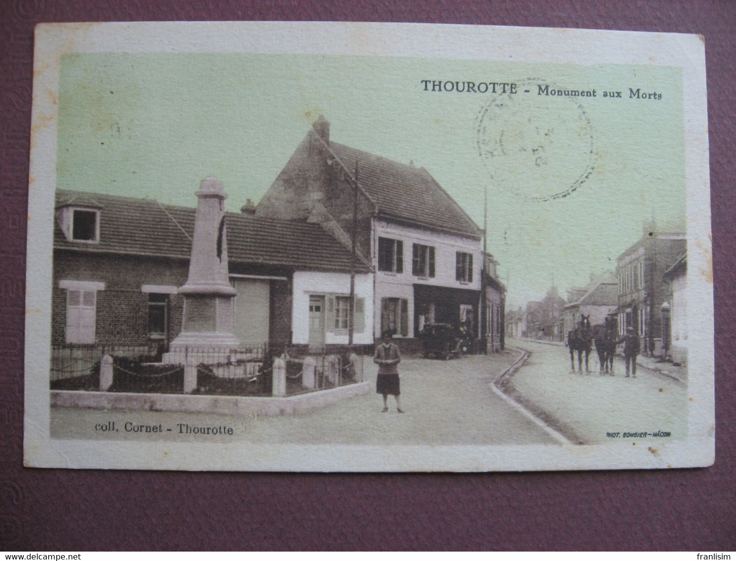 CPA 60 THOUROTTE Monument Aux Morts Et Abords ANIMEE  1933 - Thourotte