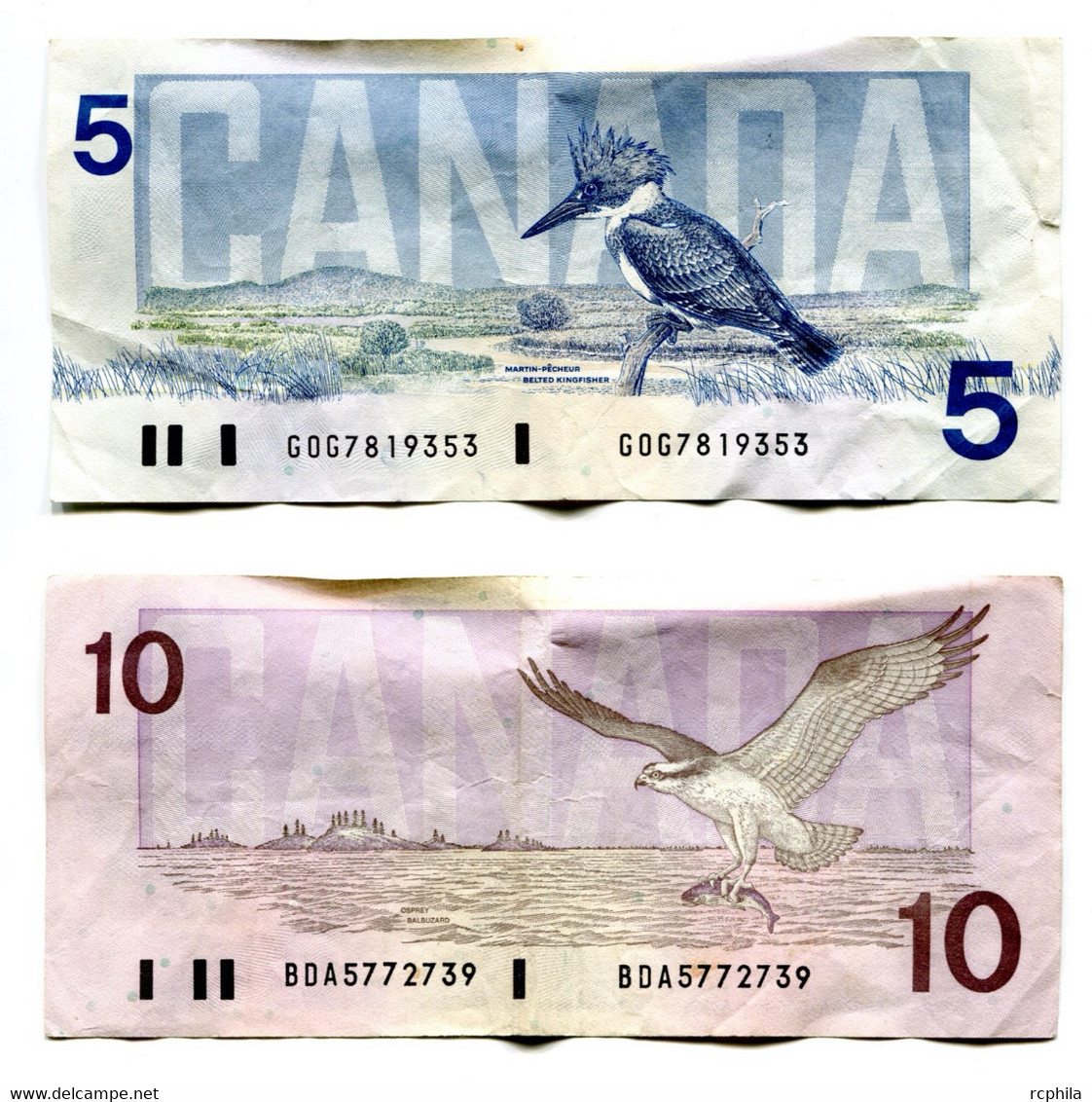 RC 22965 CANADA 2 BILLETS $5 ET $10 - Canada