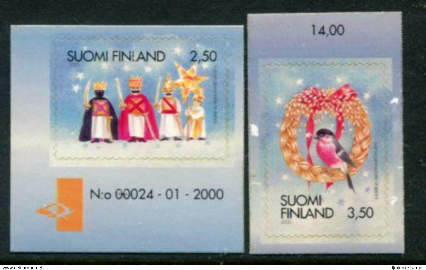 FINLAND 2000 Christmas MNH / **.  Michel  1544A-45A - Unused Stamps