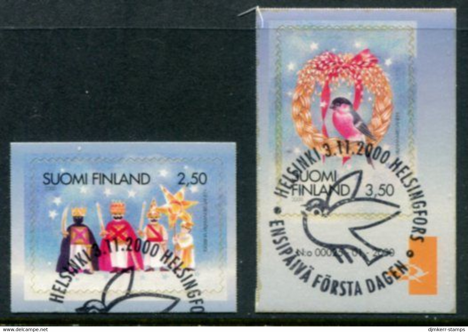 FINLAND 2000 Christmas Used.  Michel  1544A-45A - Oblitérés