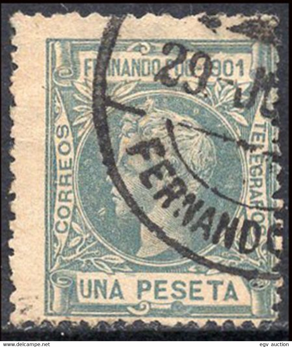 Fernando Poo - Edi O 104 - 1901 - 1 Pts. Verde Azulado - Centraje Emisión - Fernando Po