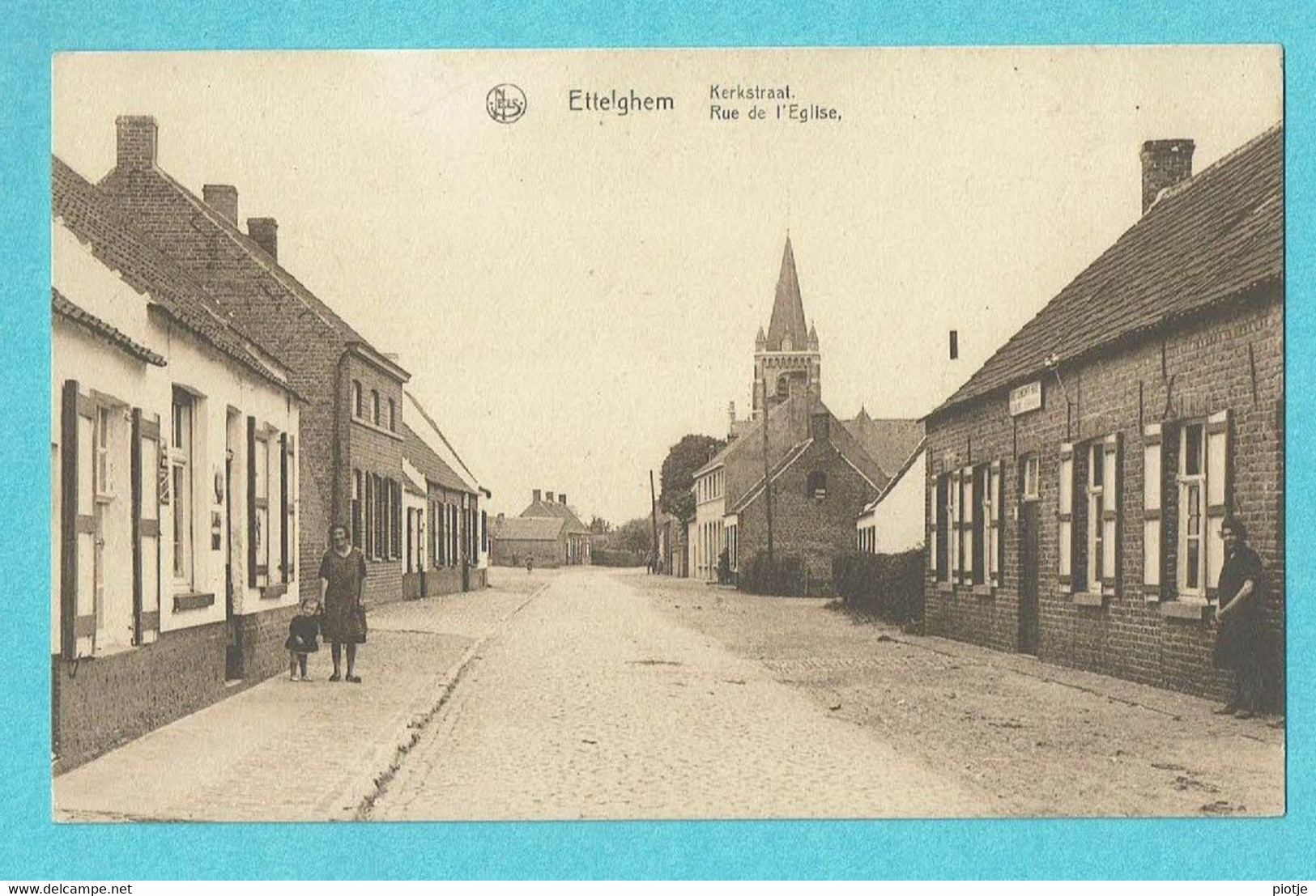 * Ettelgem - Ettelghem (Oudenburg - West Vlaanderen) * (Nels, Uitgever H. Muylle - Lamote) Kerkstraat, Rue De L'église - Oudenburg