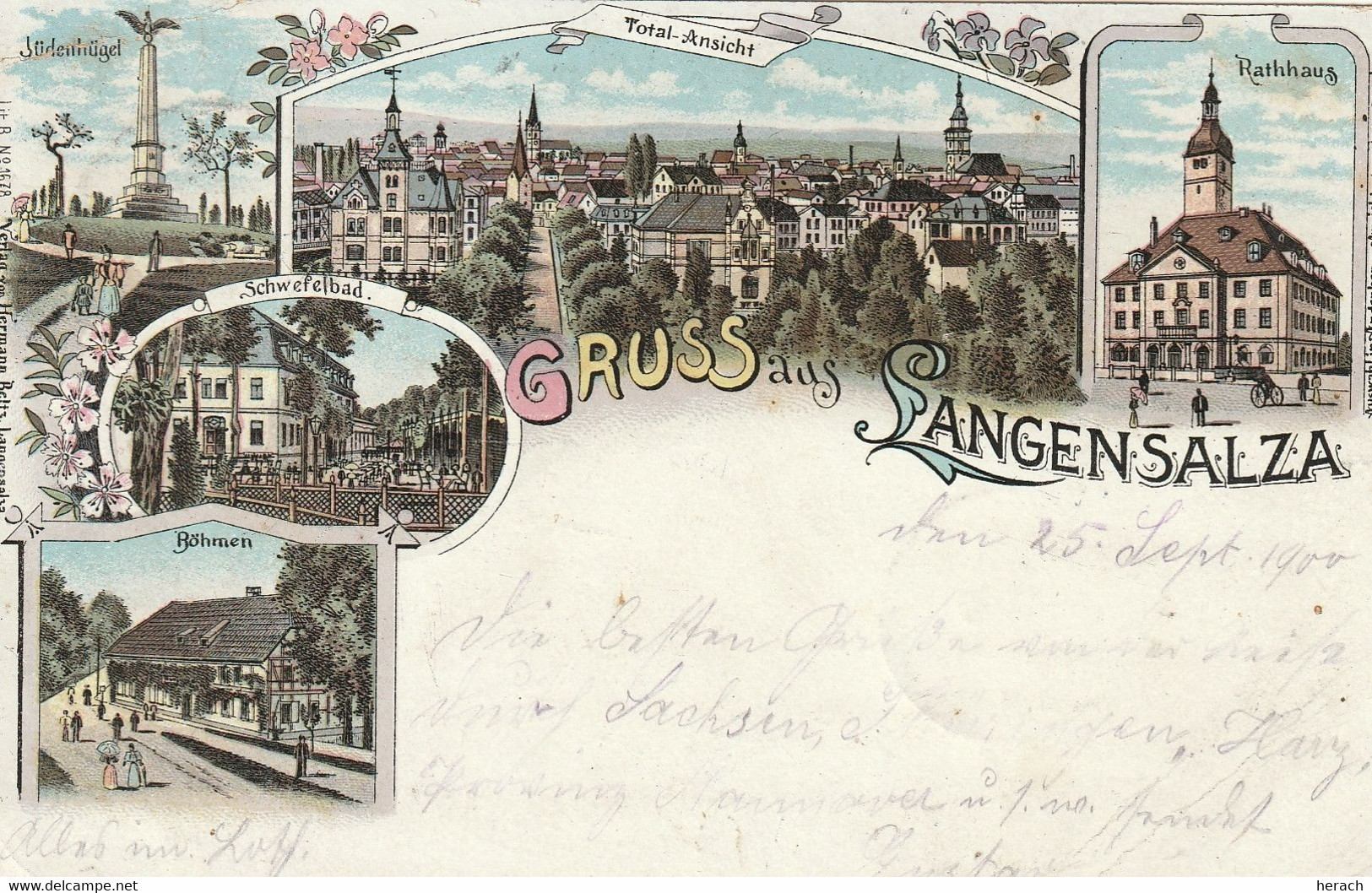 Allemagne Carte Postale Gruss Aus Langensalza 1900 - Bad Langensalza