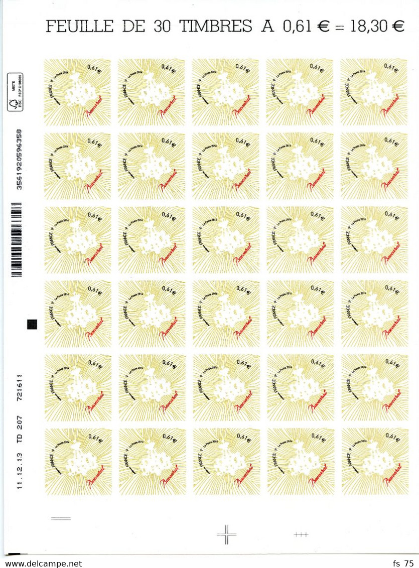 FRANCE - AUTOADHESIFS 939/940 - COEUR DE BACCARAT - JEU DE 2 FEUILLES - Other & Unclassified