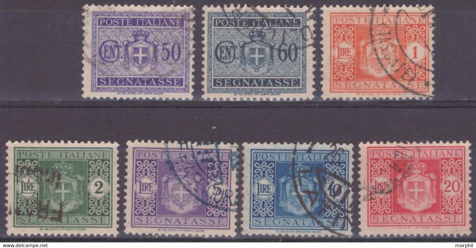 Italia Segnatasse 1945 Ruota/no Fasci Un#90 Elezione 7v (o) Vedere Scansione - Postage Due