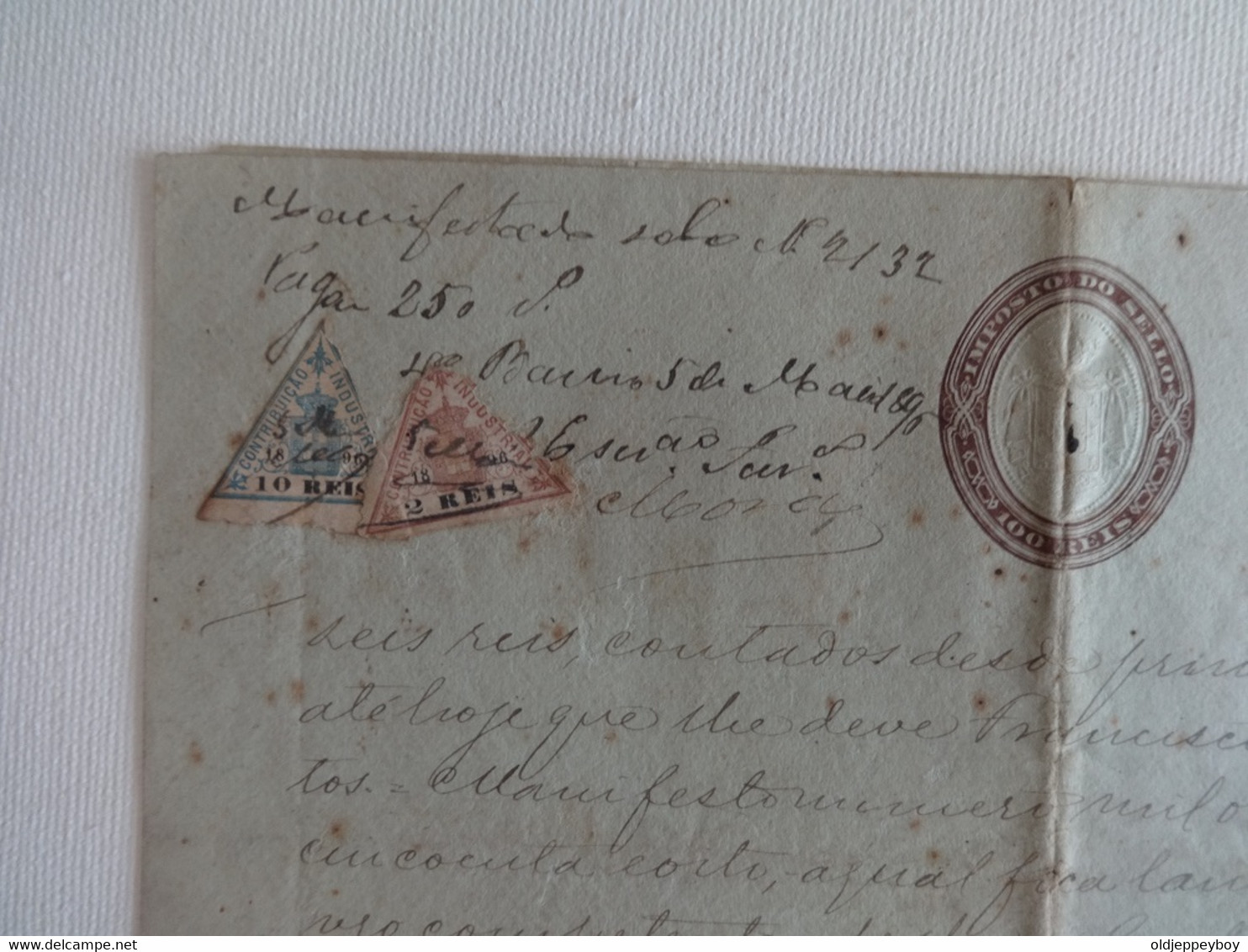1896 Tax Fiscais PORTUGAL- Scriptophilie Escritura De Cessão  W/ Tax Stamps Contribuição Industrial Various Pages Rare - Non Classés