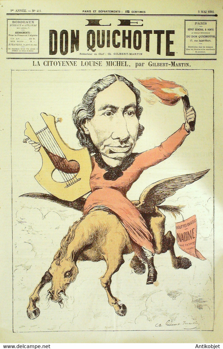 Don Quichotte 1882 N°411 Louise Michel Par Gilbert Martin - Historia
