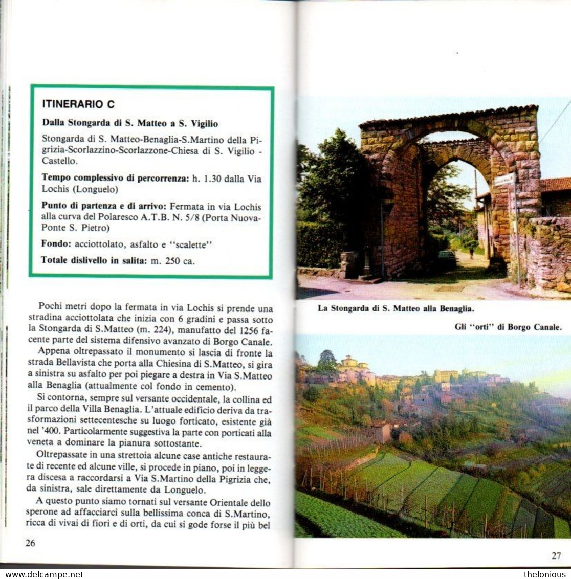 # Parco Dei Colli - Gli Itinerari Sui Colli Di Bergamo - 80 Pagine Con Foto - Tourisme, Voyages