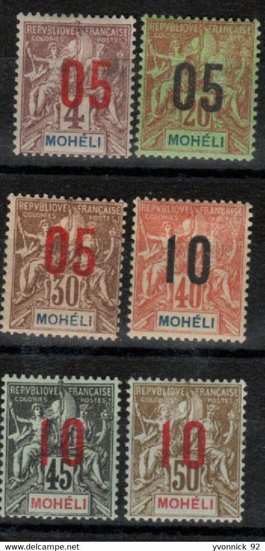 Mohéli - 1912 N°17/22 - Other & Unclassified