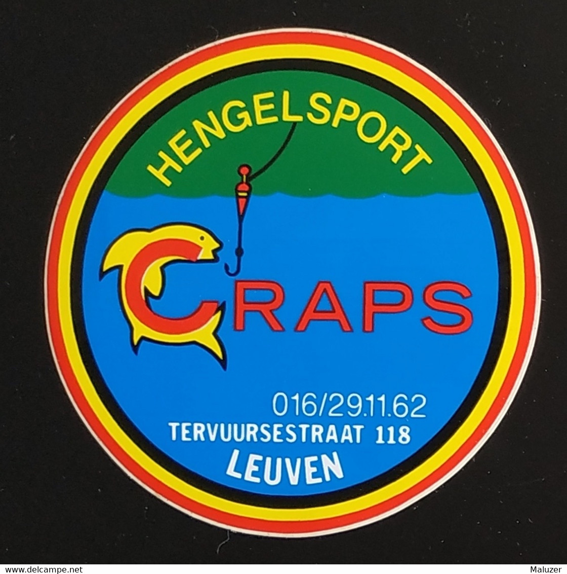 AUTOCOLLANT STICKER - HENGELSPORT - CRAPS - LEUVEN - PÊCHE BELGIQUE BELGIË - LOUVAIN - Aufkleber