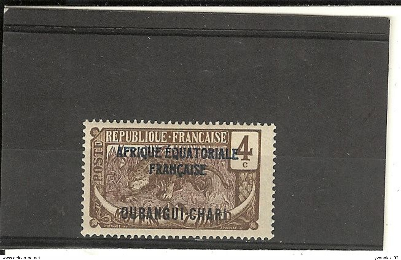 Oubangui - Chari   (1924 ) N°45 Surcharge Déplacée - Autres & Non Classés