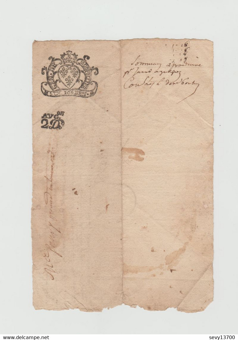 Manuscrit Du 29 Février 1692 - Cachet Généralité De Monpellier - Manuscripten