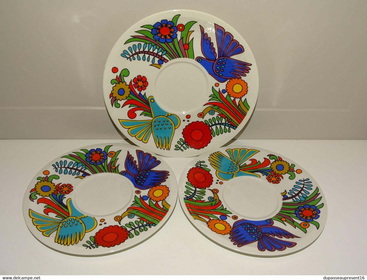 * 3 ASSIETTES SOUCOUPES VILLEROY & BOCH Modèle VINTAGE ACAPULCO Déco TABLE  E - Villeroy/Boch (LUX)